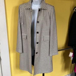 NWT Ann Taylor Long Print Peacoat (M)